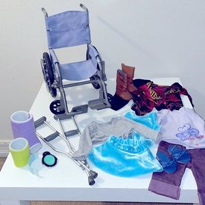 American Girl Wheelchair set